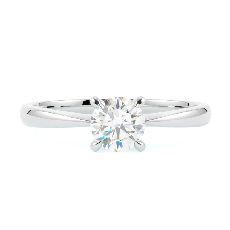 Pierścionek zaręczynowy z białego złota 585 – naturalny diament w przepięknej oprawie